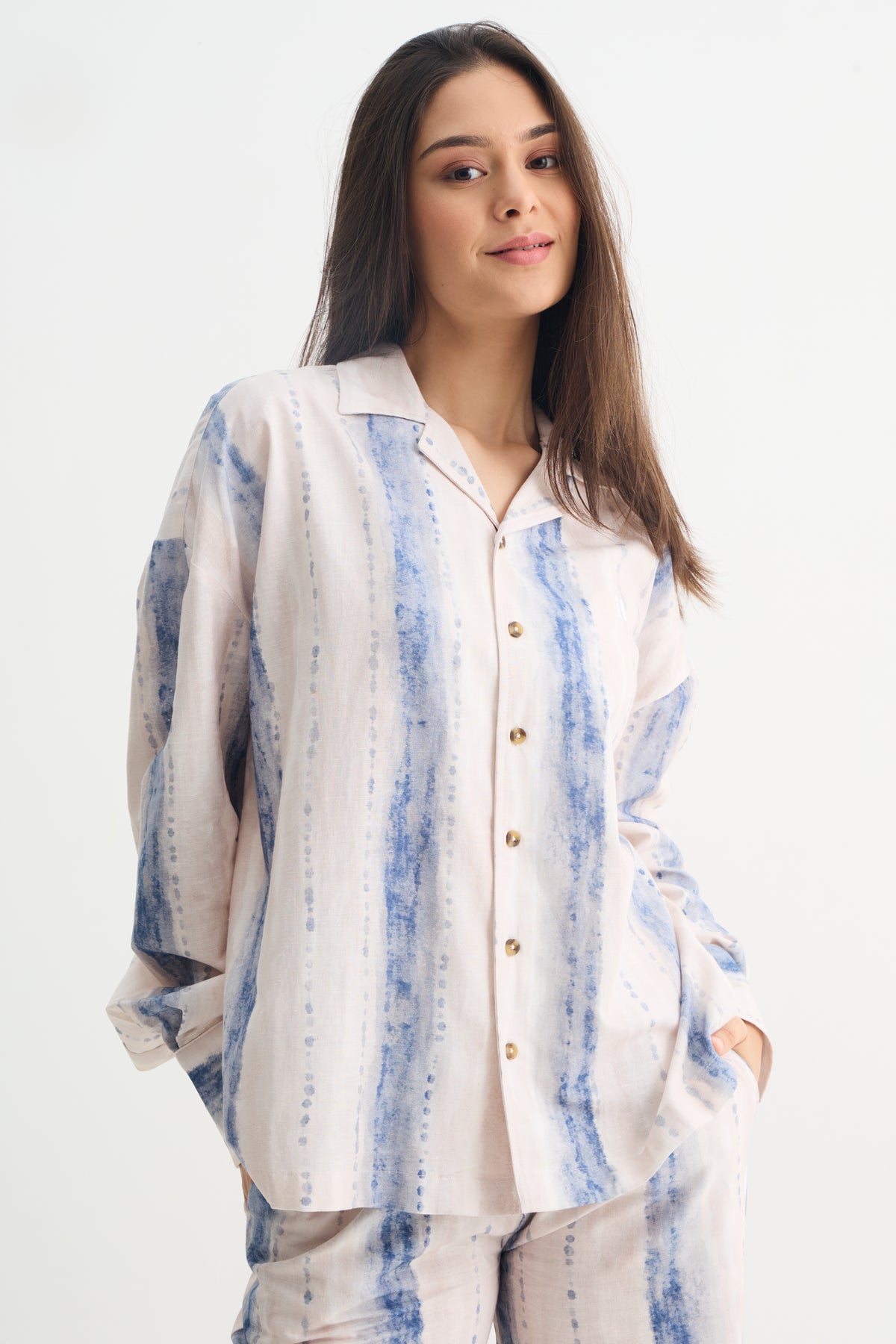 Tie Dye Cotton Viscose Shirt