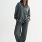 Olive Washed Cotton Viscose Pant