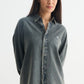 Olive Washed Cotton Viscose Shirt