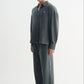 Olive Washed Cotton Viscose Shirt