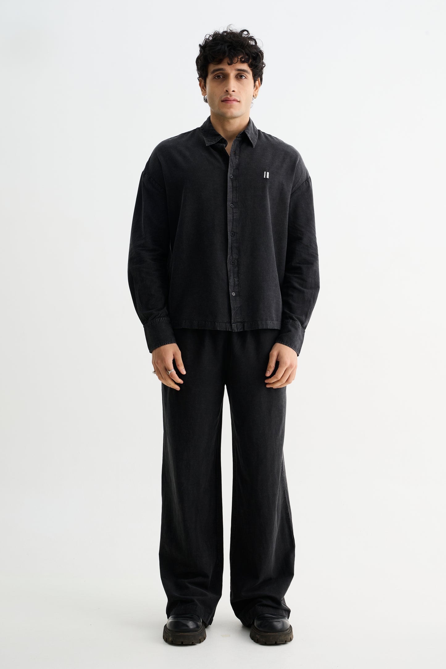 Charcoal Washed Cotton Viscose Set