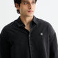 Charcoal Washed Cotton Viscose Shirt