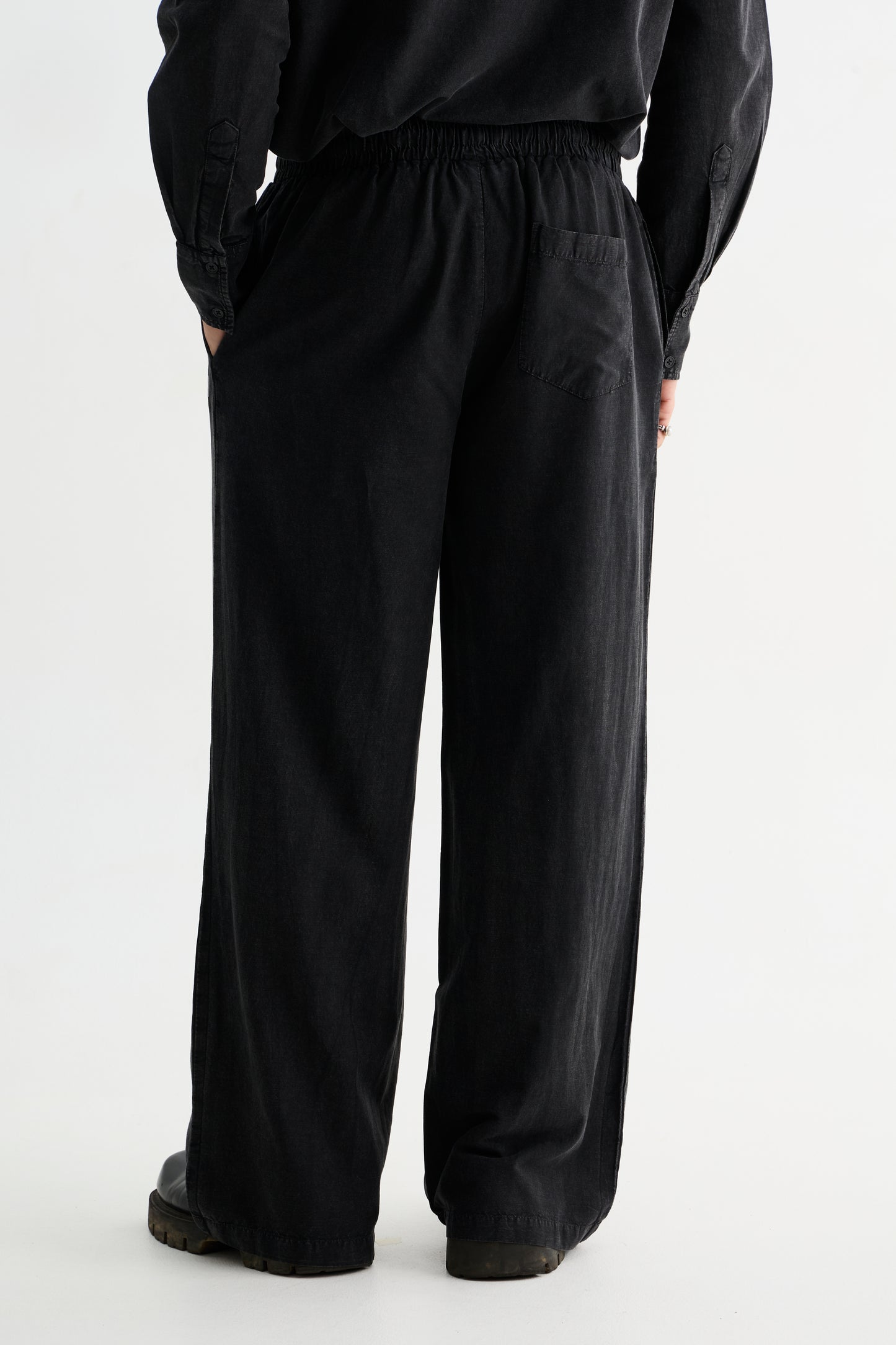 Charcoal Washed Cotton Viscose Pant