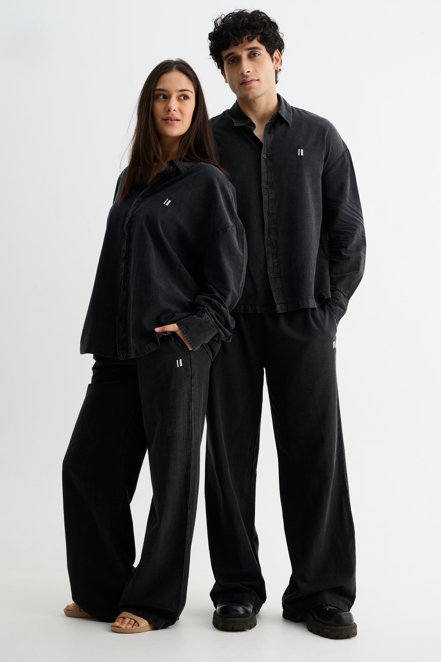Charcoal Washed Cotton Viscose Pant