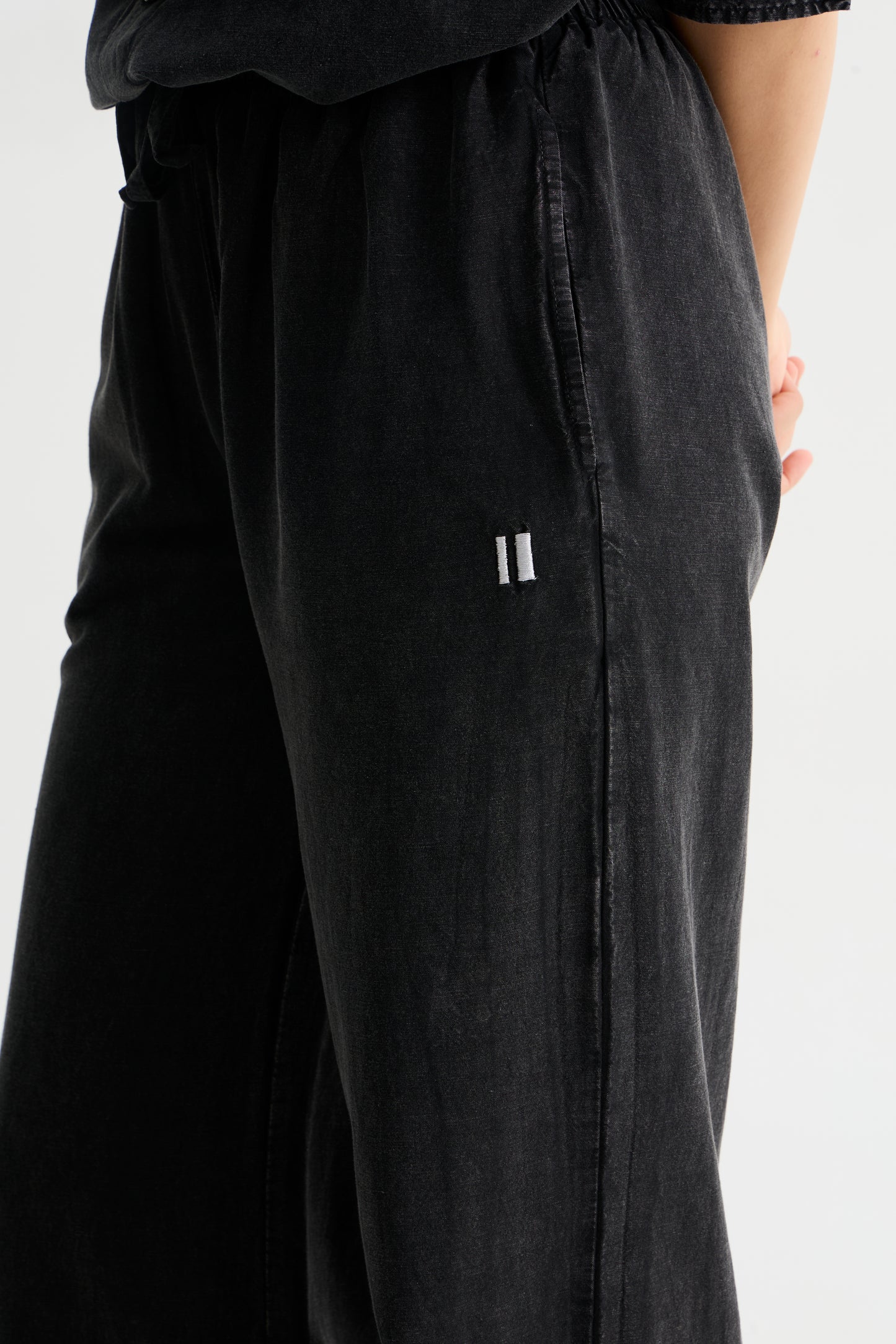 Charcoal Washed Cotton Viscose Pant