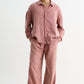 Mauve Washed Gauze Cotton Pant