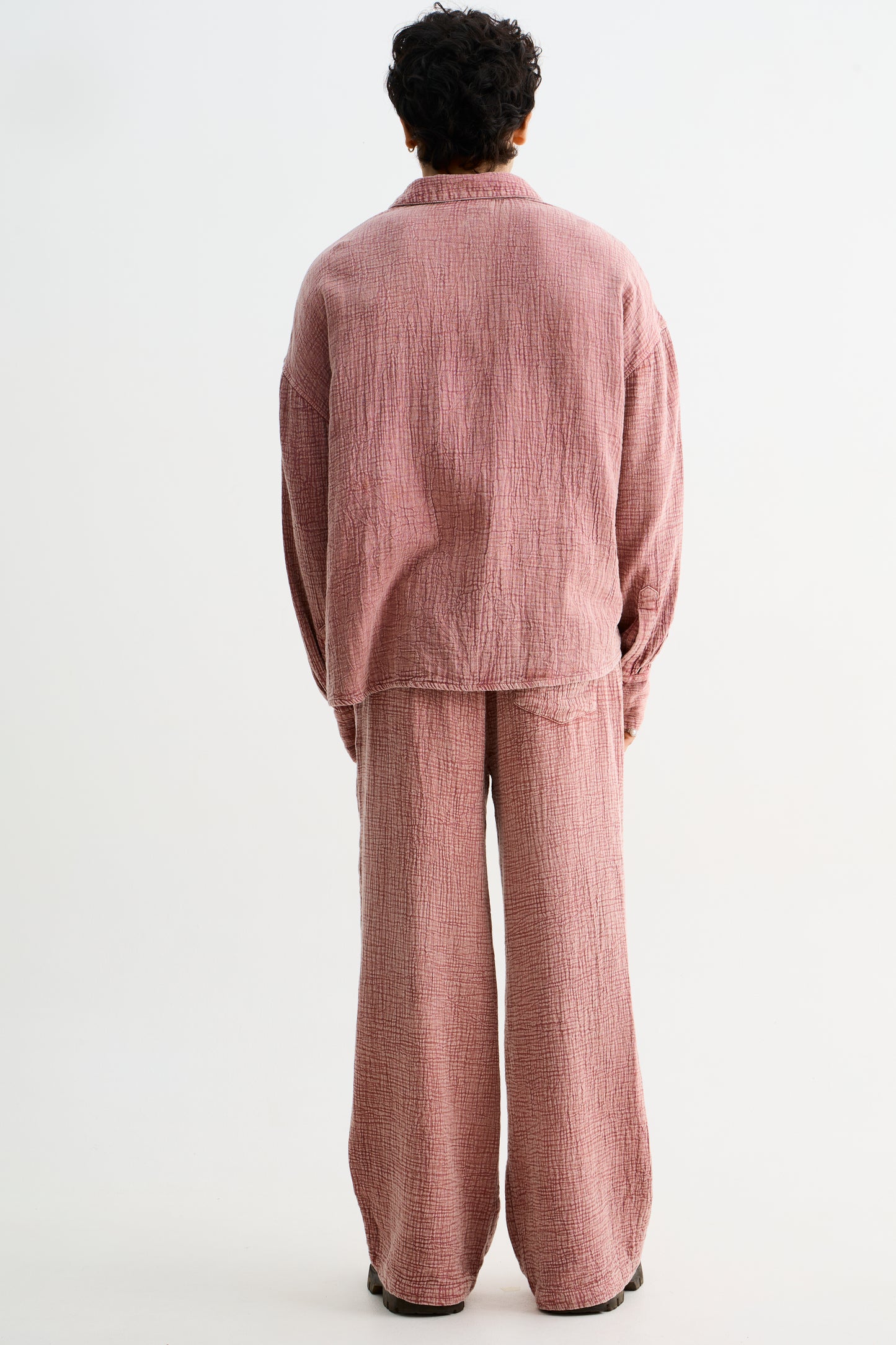 Mauve Washed Gauze Cotton Set