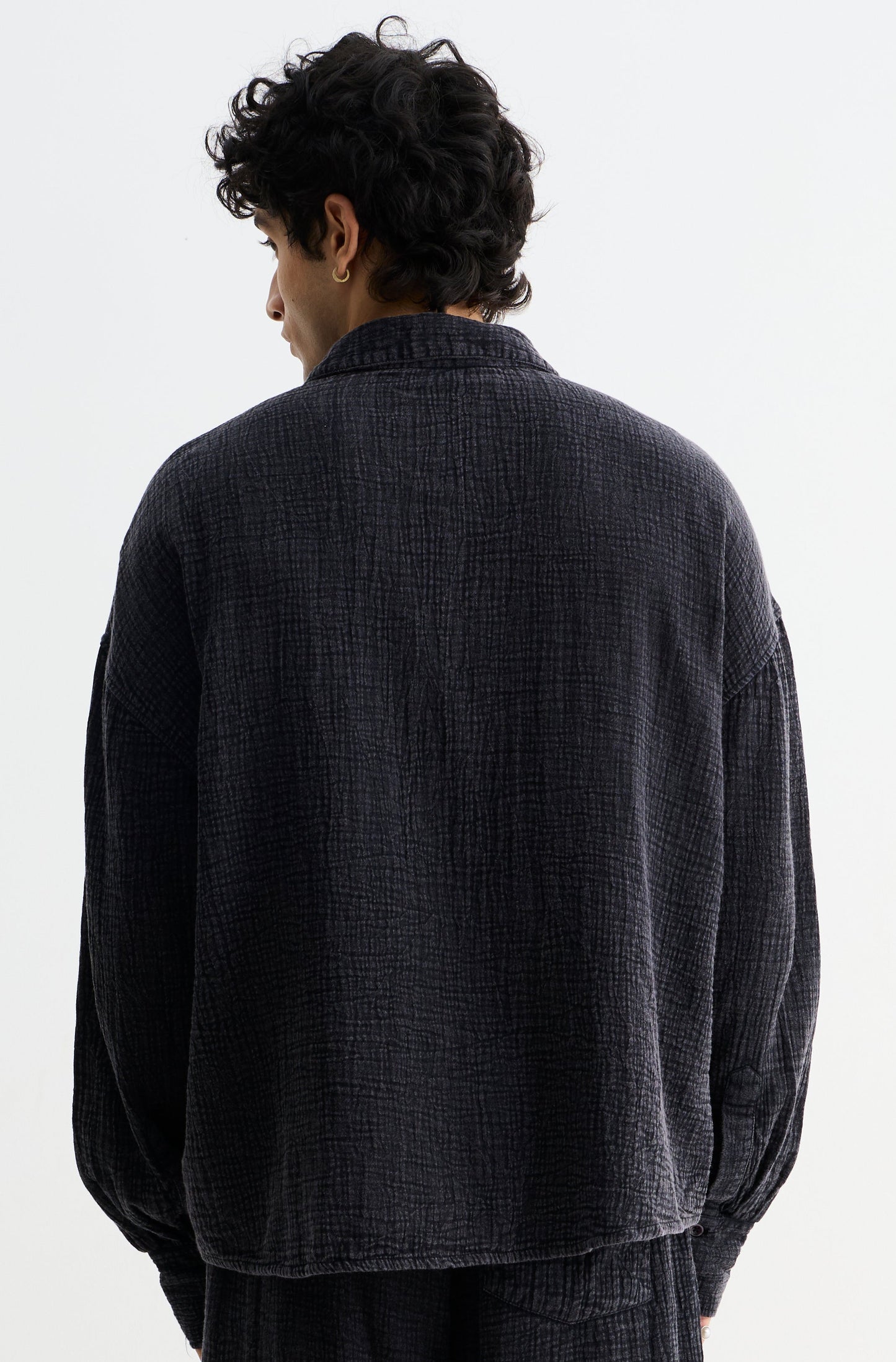 Charcoal Washed Cotton Gauze Shirt
