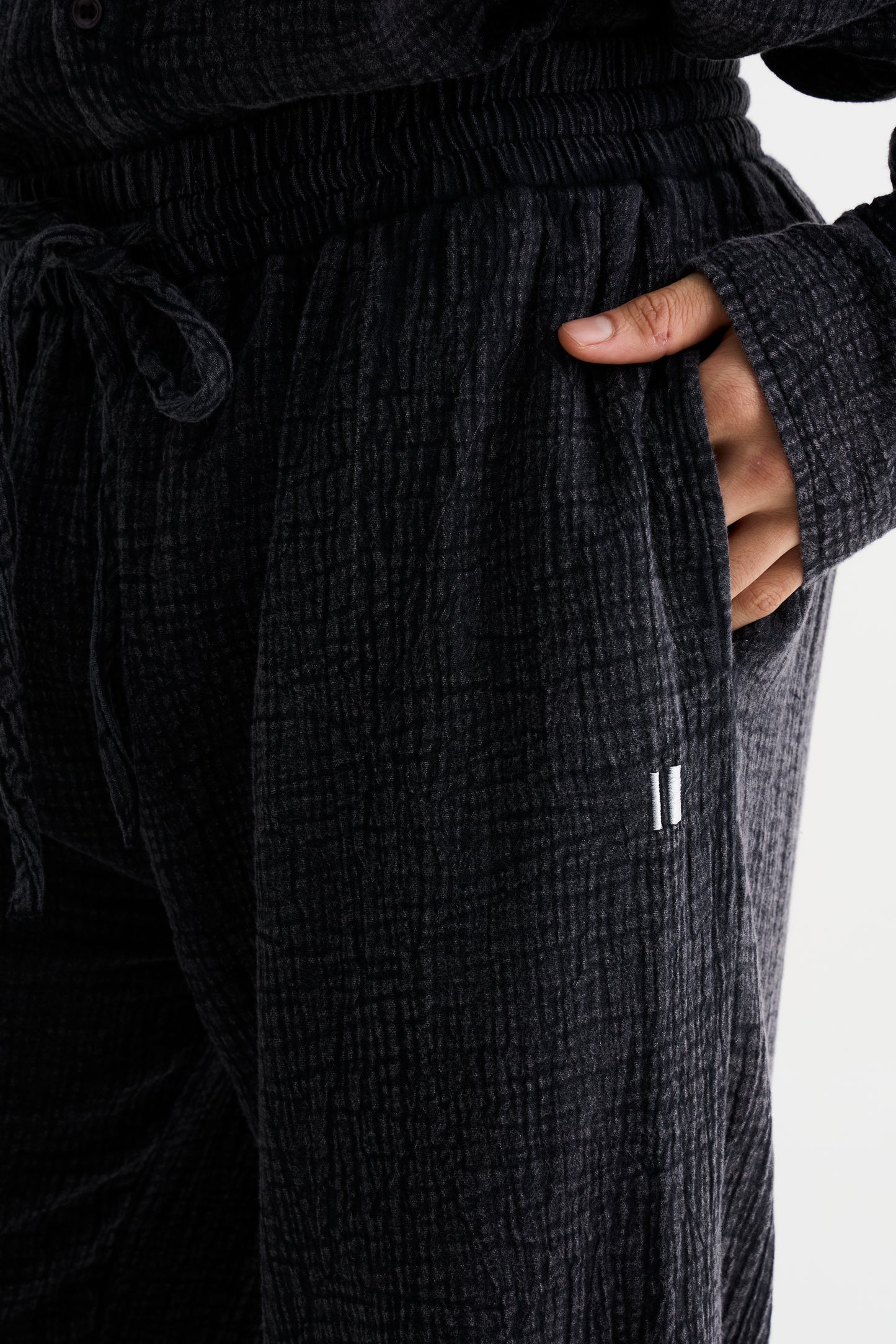 Charcoal Washed Cotton Gauze Pant