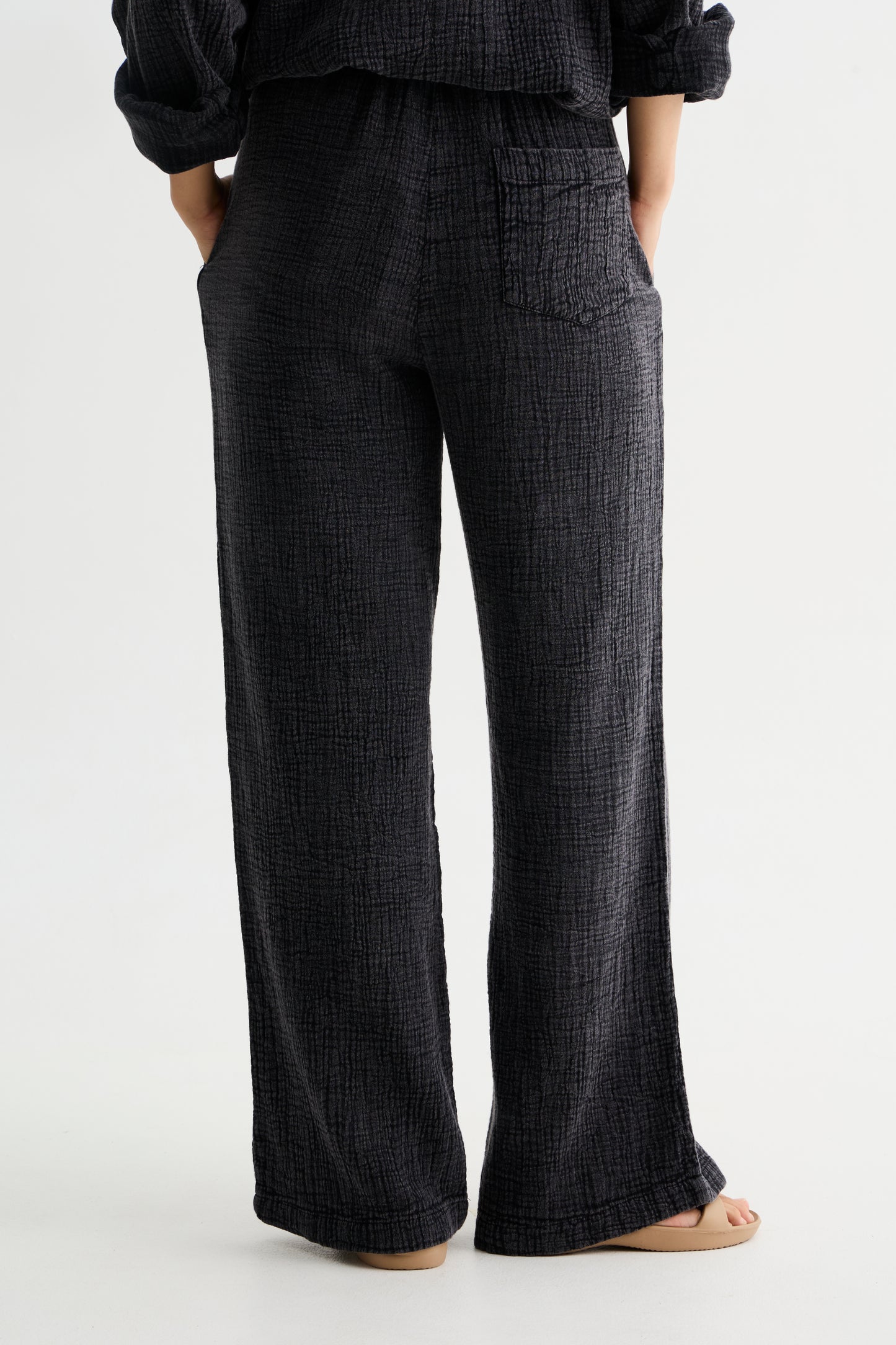 Charcoal Washed Cotton Gauze Pant