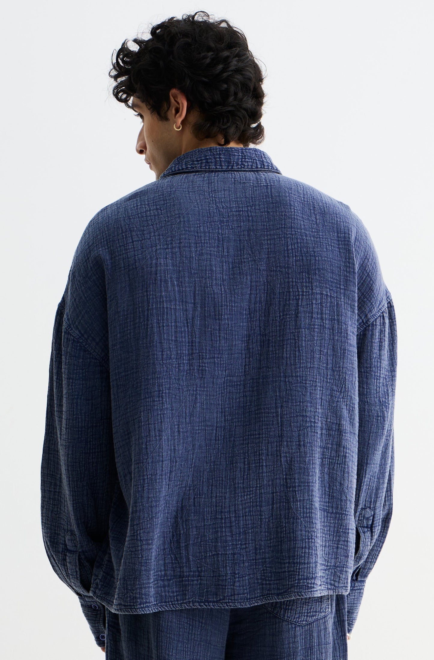Navy Washed Gauze Cotton set