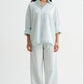 Sky Blue Washed Cotton Viscose Pant