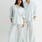Sky Blue Washed Cotton Viscose Pant