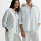 Sky Blue Washed Cotton Viscose Shirt