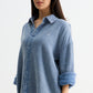 Light Blue Washed Gauze Shirt