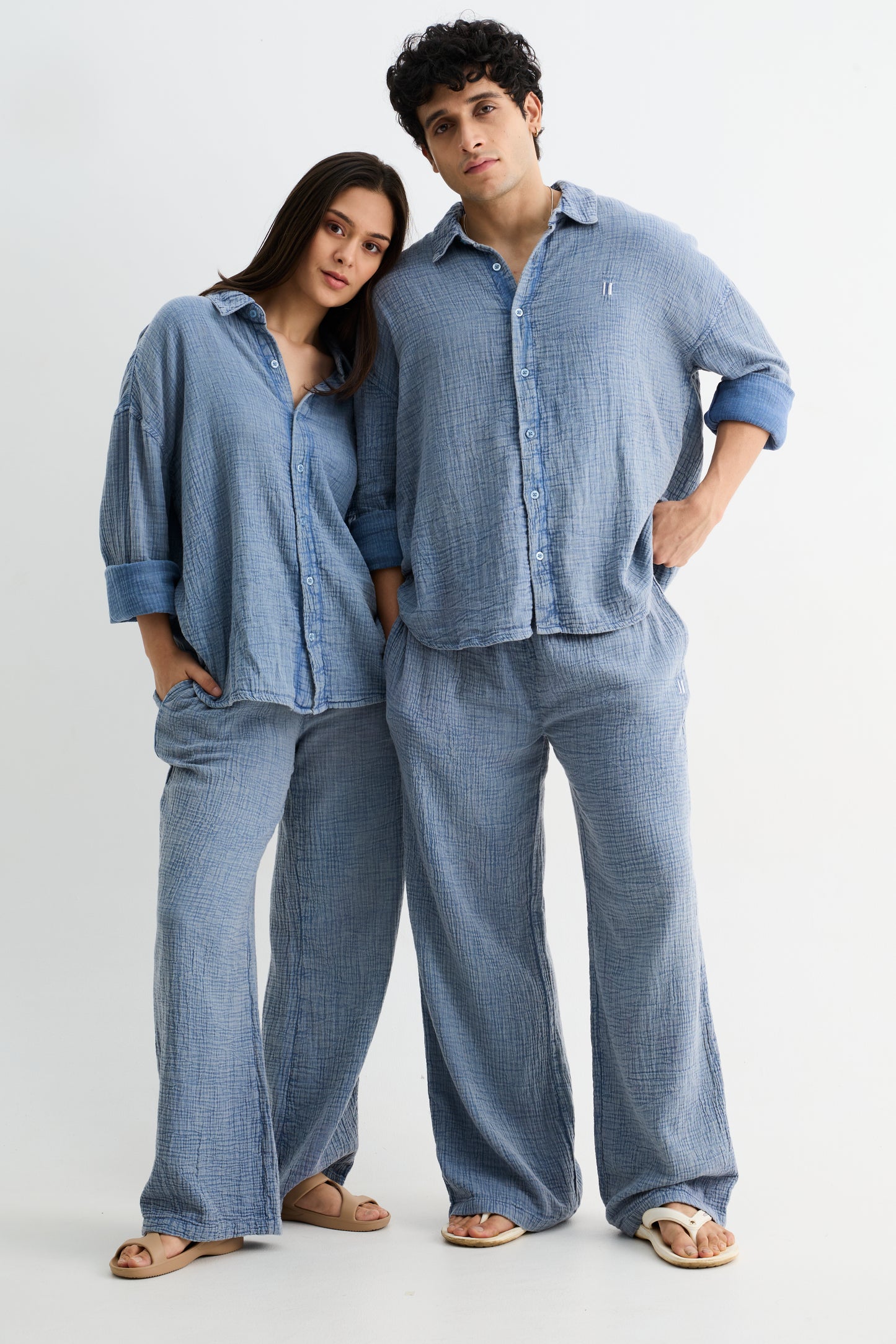 Light Blue Washed Gauze Set