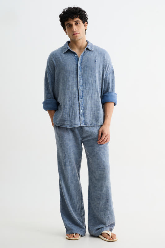 Light Blue Washed Gauze Set