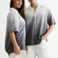 Grey Ombre Half Sleeve Shirt