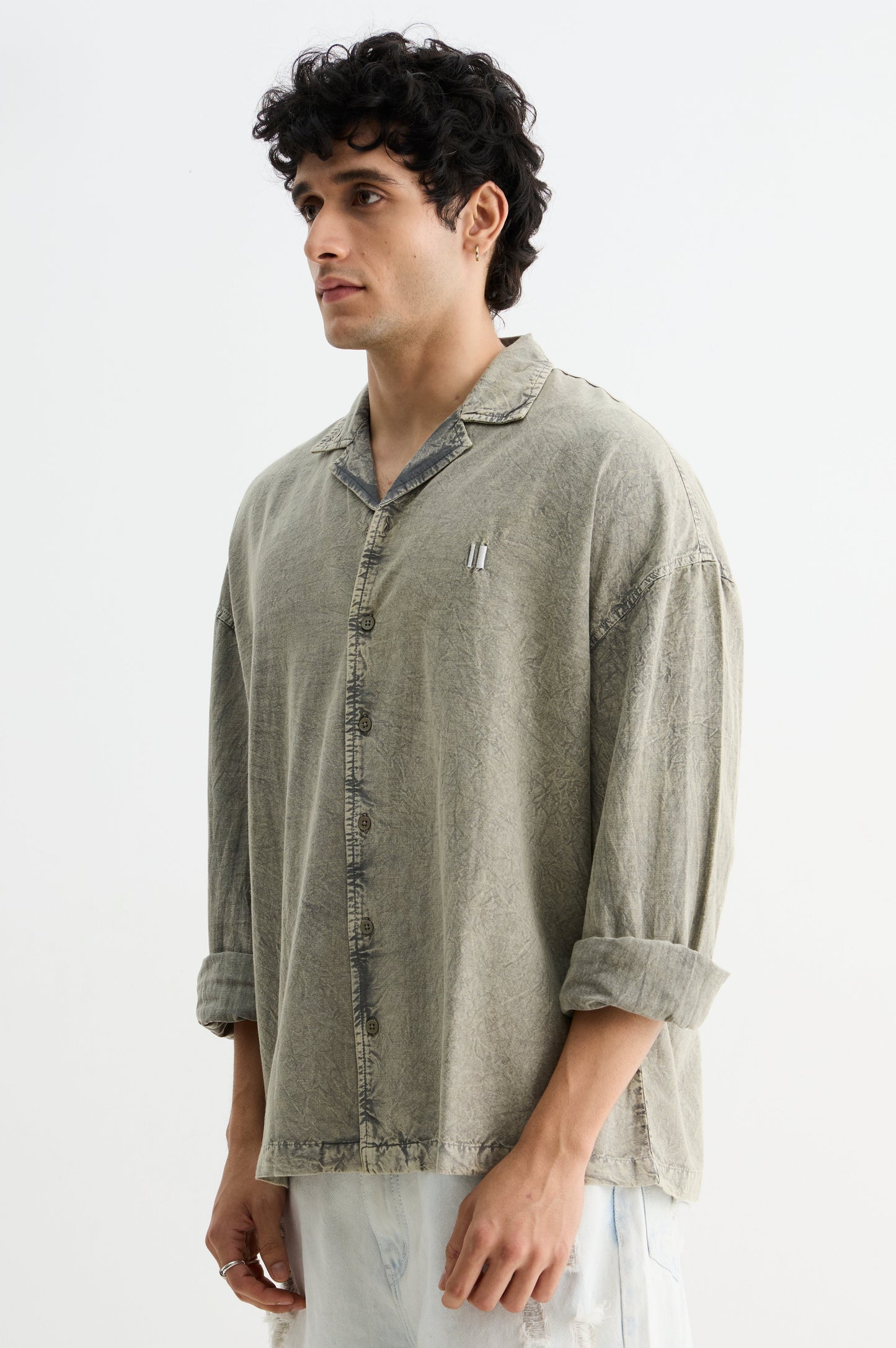 Beige Washed Past Shirt