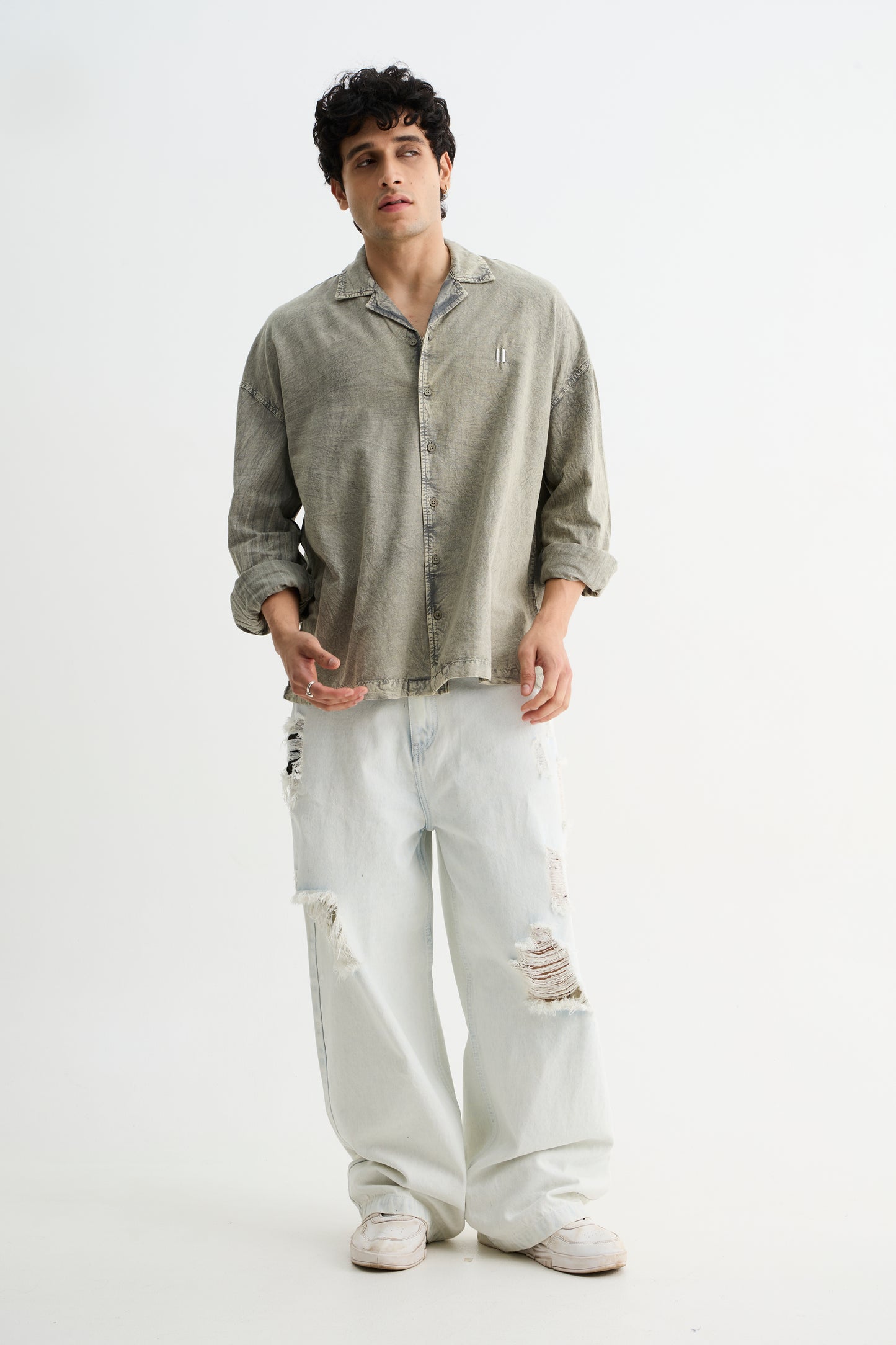 Beige Washed Past Shirt