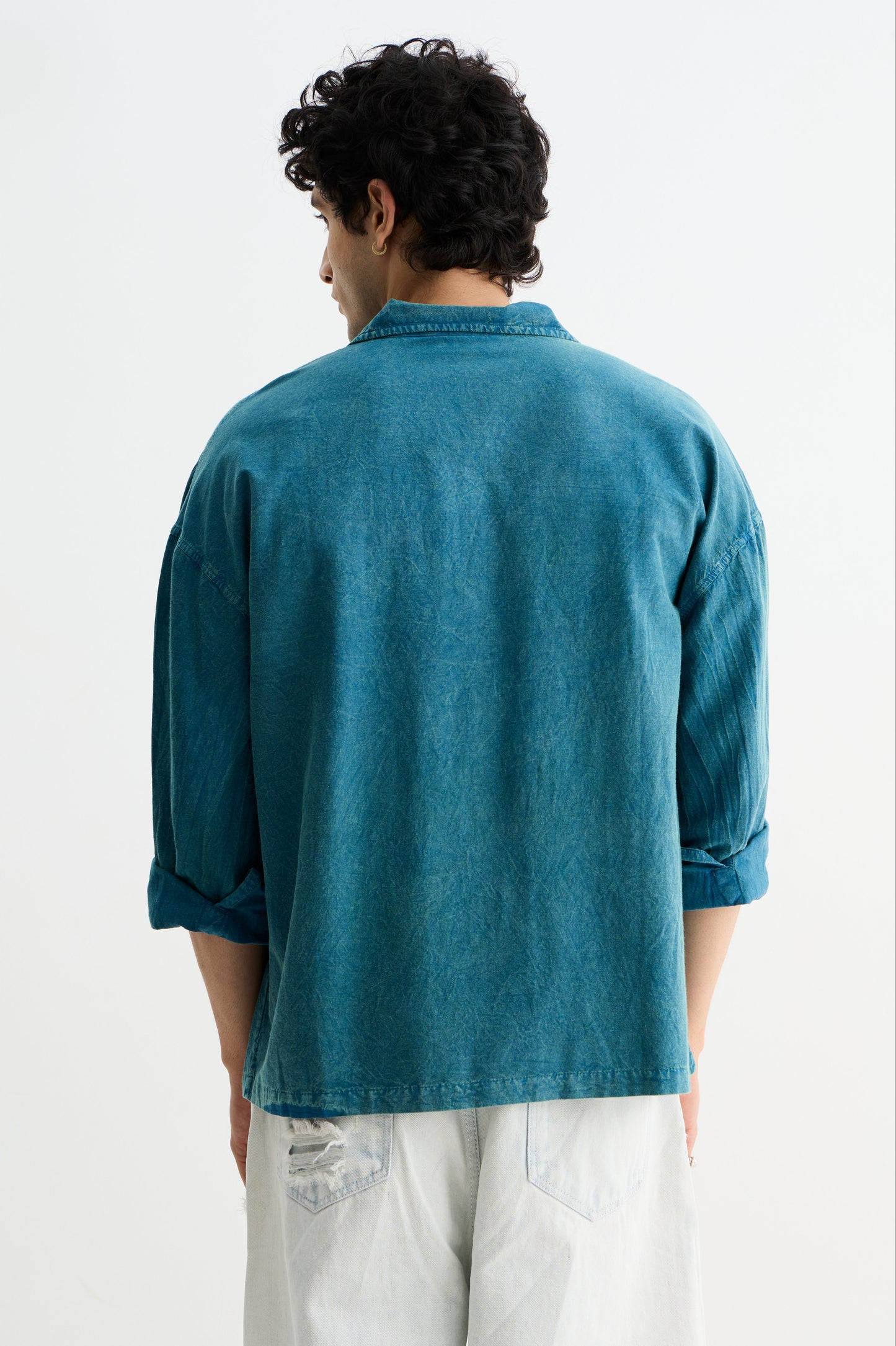 Aqua Blue Washed Past Shirt