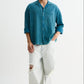Aqua Blue Washed Past Shirt