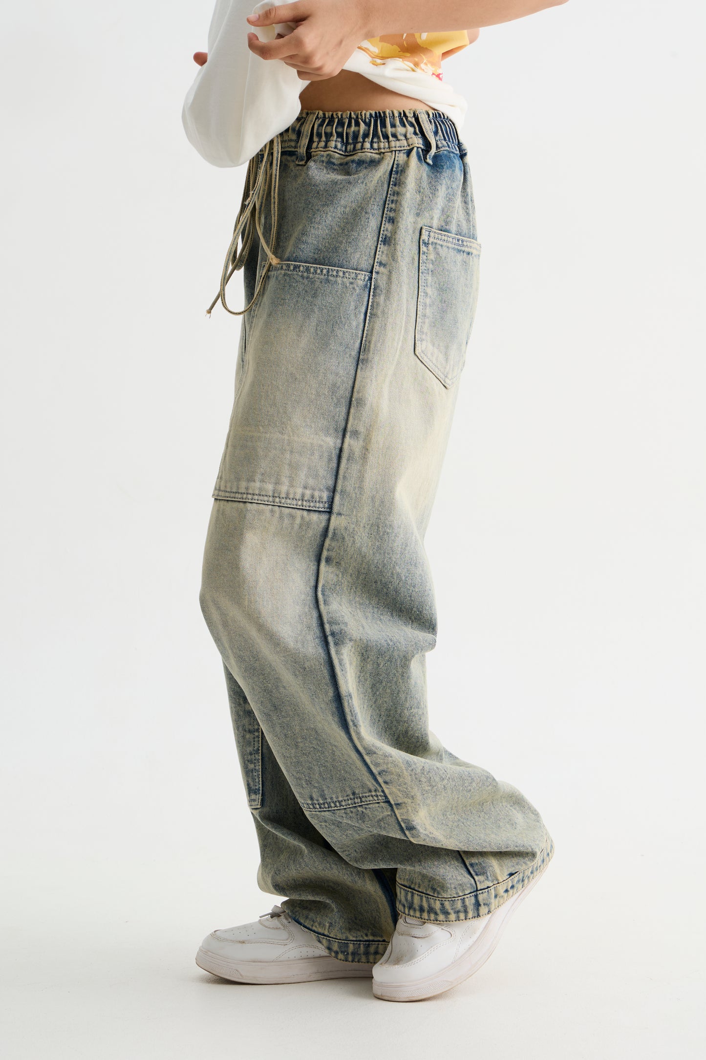 Light stone wash denim