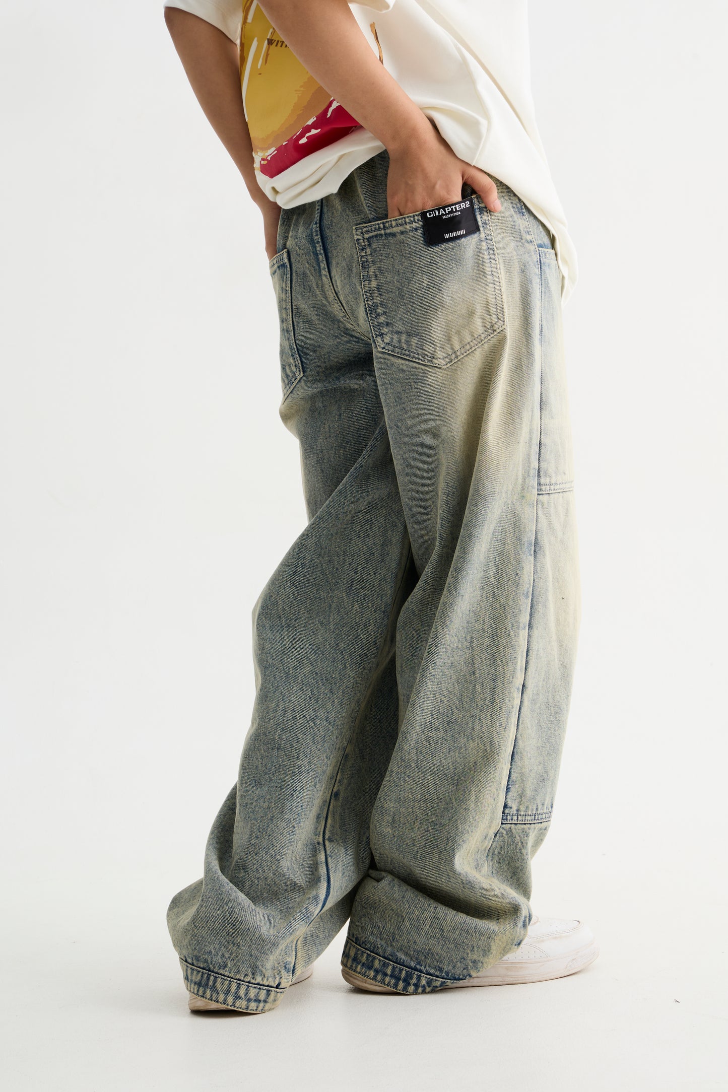 Light stone wash denim