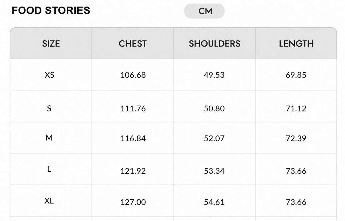 Size chart - CMS