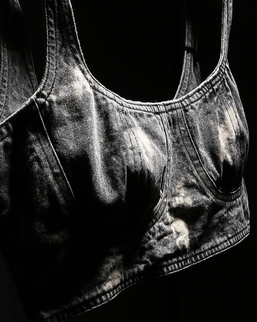 Chapter2Drip Light Wash Grey crop top — view 5
