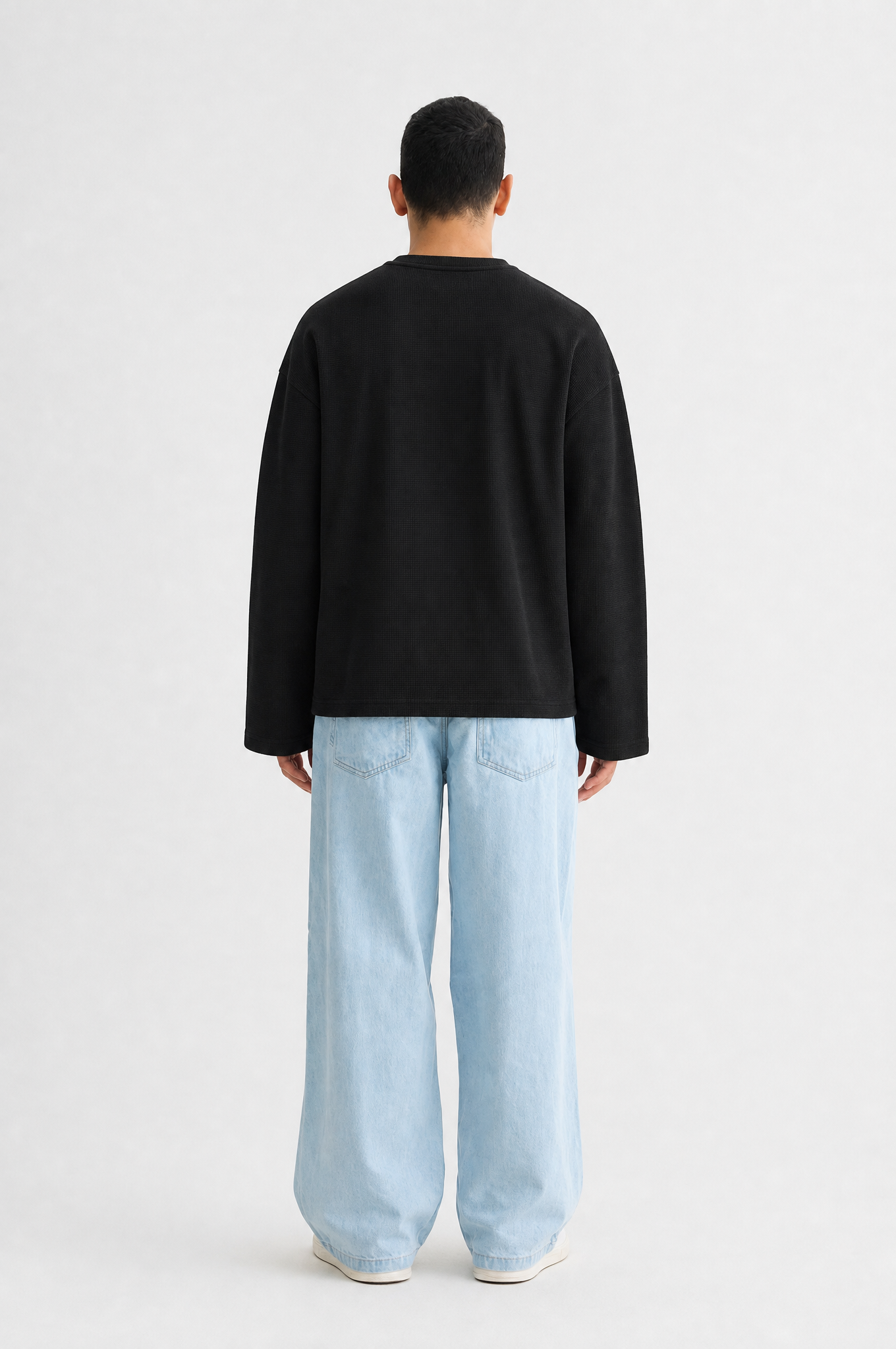 Black Waffle Full Sleeve T-shirt