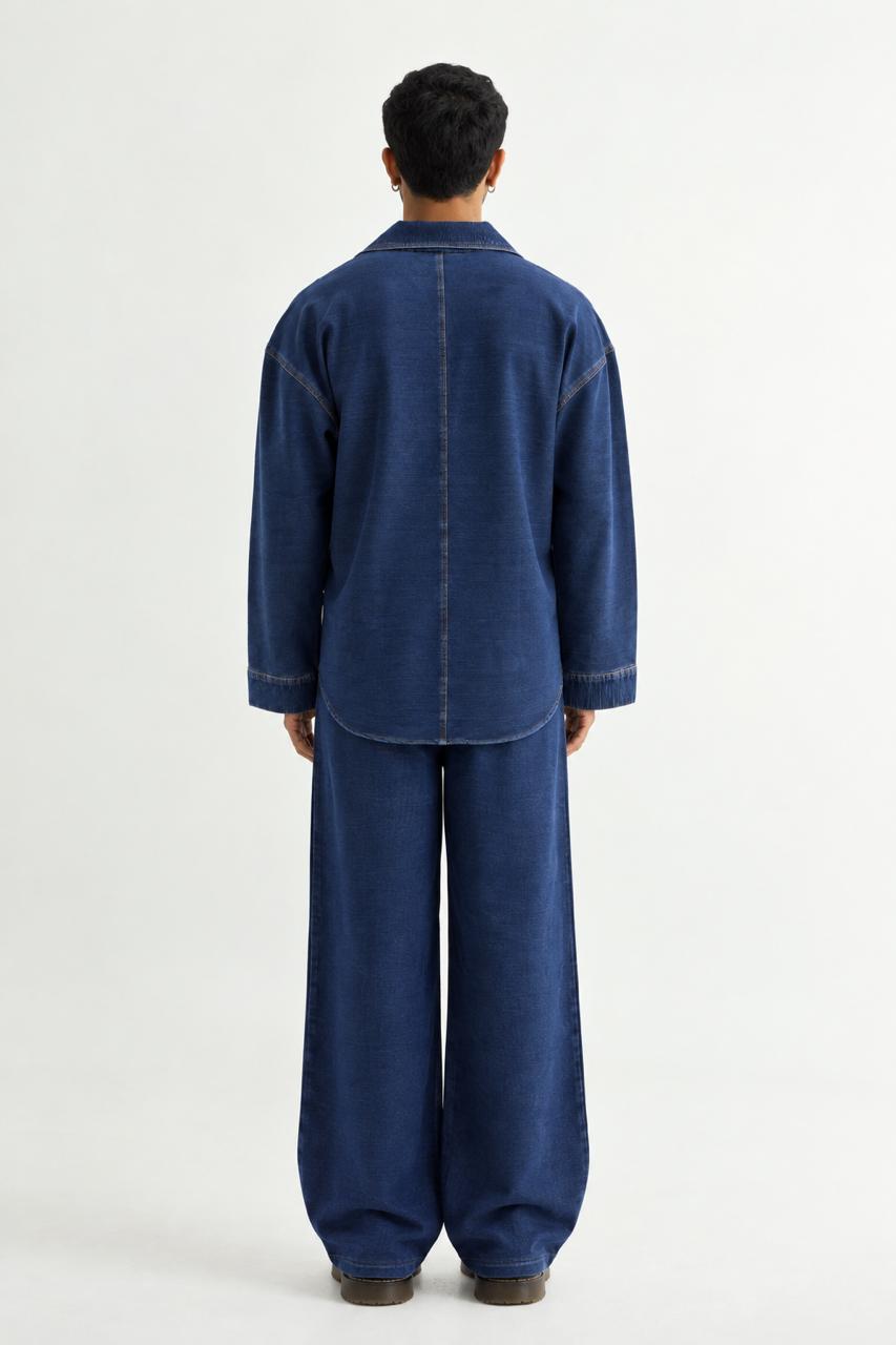 Indigo Denim Kurta - Back