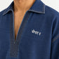 Indigo Denim Kurta Set - Neckline detail