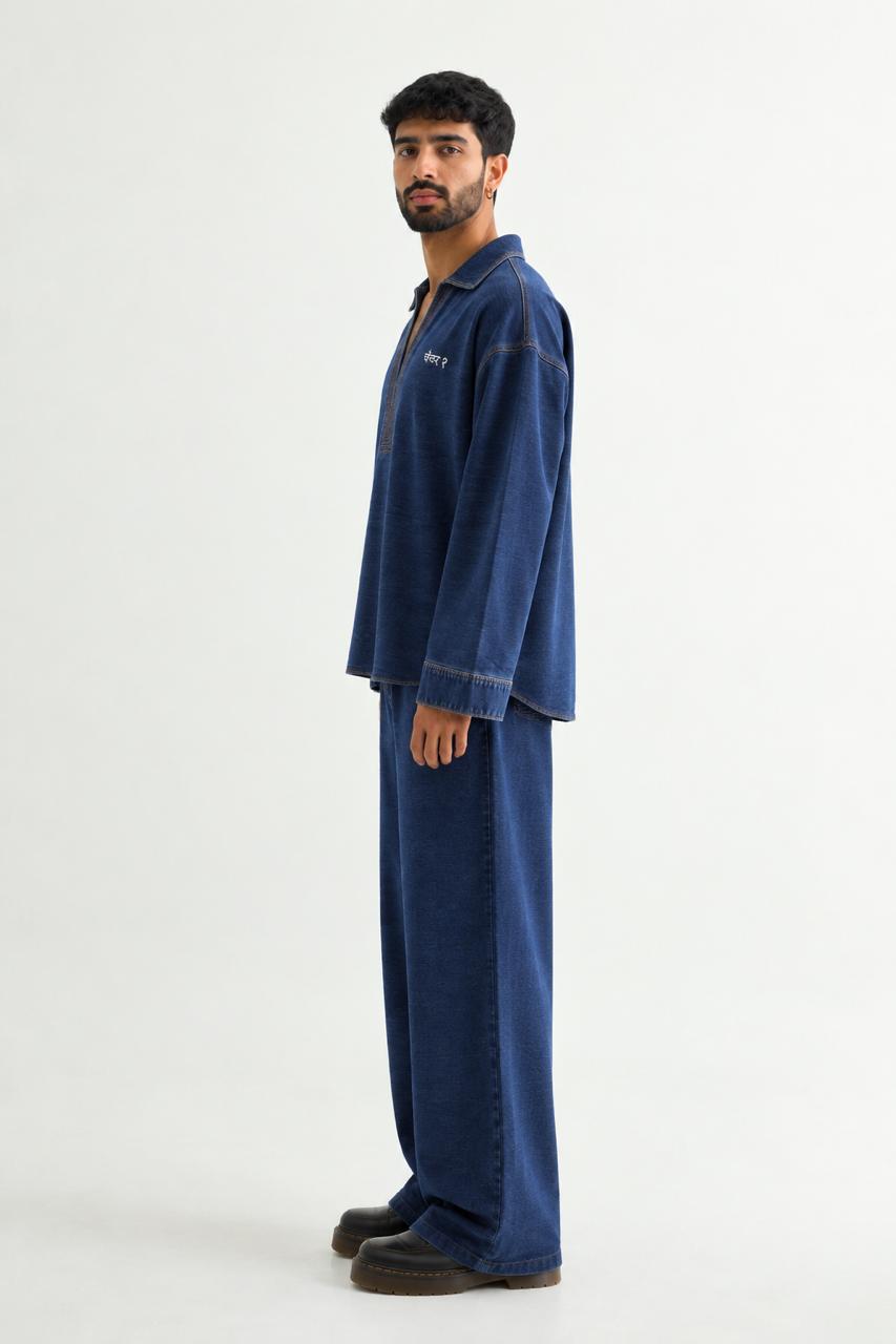 Indigo Denim Pant - Side