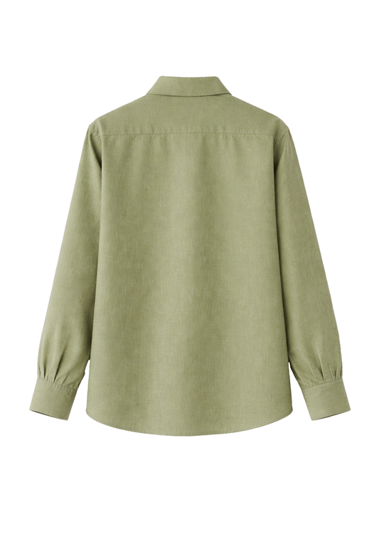 Olive Linen Shirt Jr