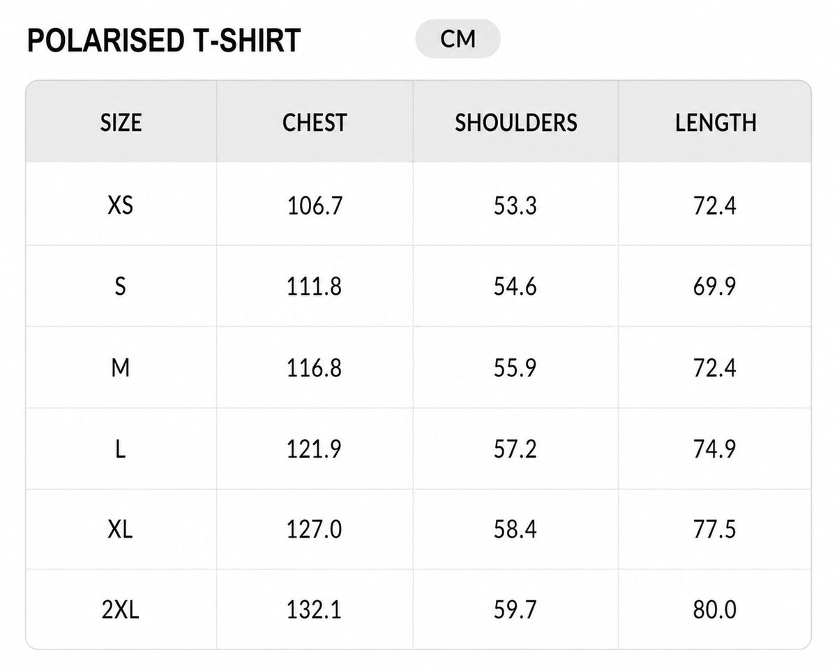Size chart - CM