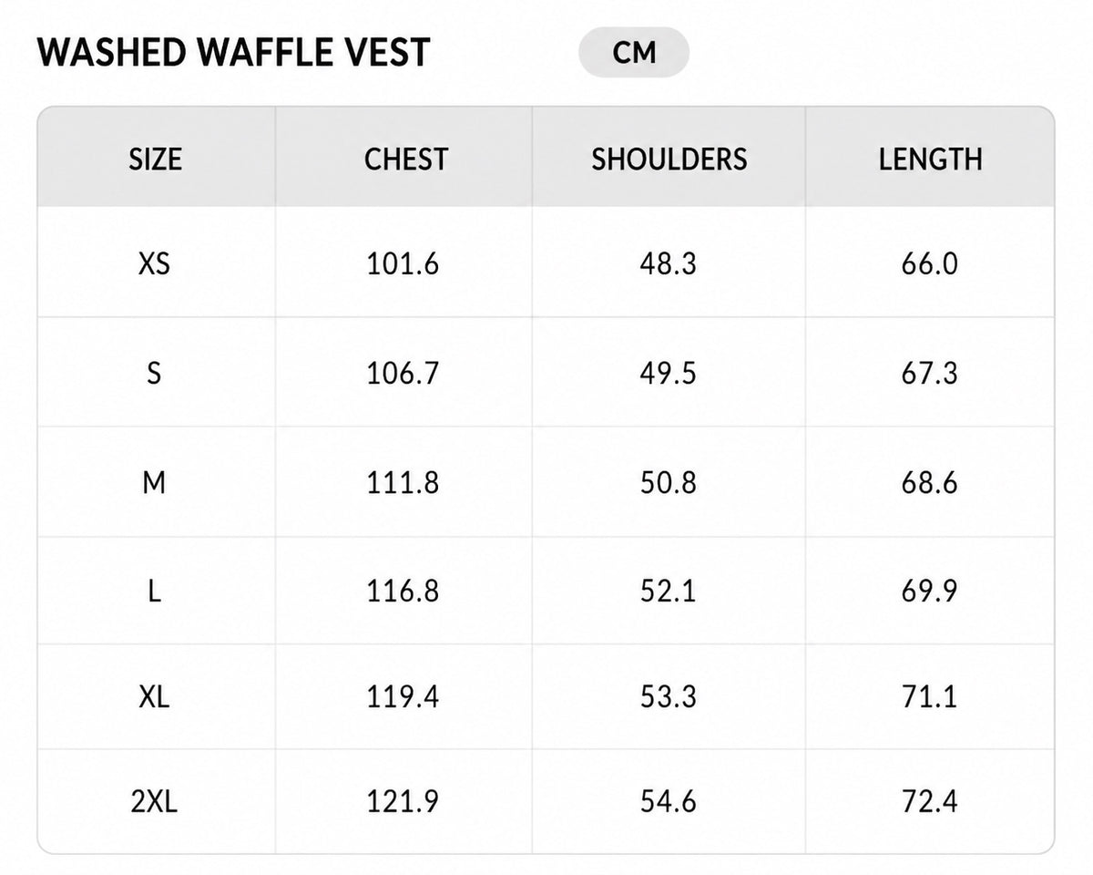 Size chart - CM